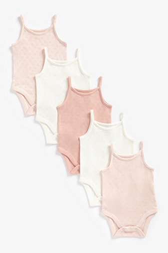 Buy Pointelle Cami Bodysuits - 5 Pack online