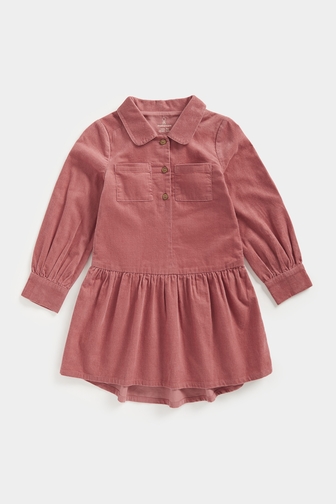 Pink cord deals shirt dress