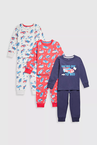 Buy Racing Car Pyjamas 3 Pack online Mothercare Saudi Arabia